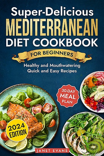 Super-Delicious Mediterranean Diet Cookbook For Beginners ebook cover